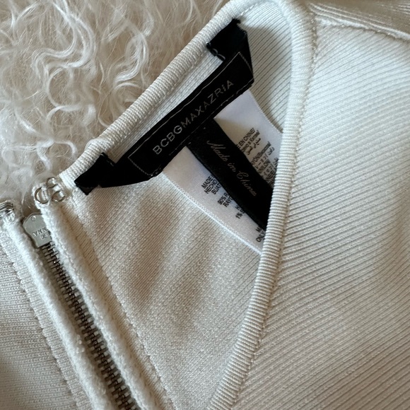 BCBG WHITE!!!!! Bandage Dress with Peplum, like Herve Leger - Picture 4 of 4